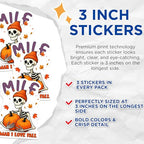 (3 Pack) Milf Man I Love Fall Decals - Skeleton with Pumpkins - Autumn Laptop Decal - 3 Inches On Longest Side - Easy Peel & Apply - Made in USA - 3MCS8528