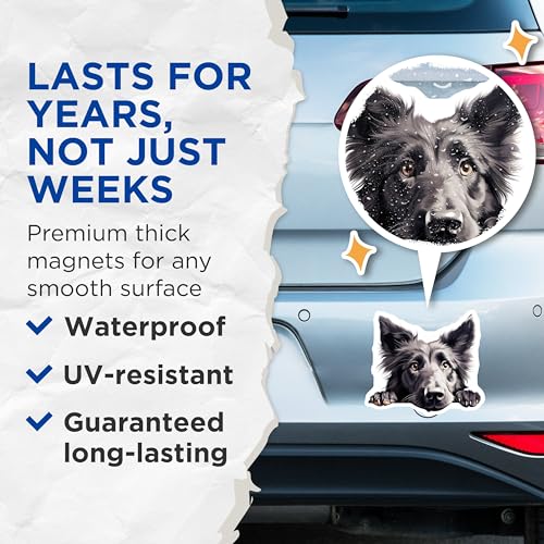 (2 Pack) Animal Lover Decor Magnet - 5" On Longest Side - Sticks to Smooth Flat Surfaces - Made in USA - MAG9861