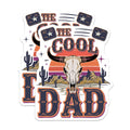 (2 Pack) Cool Dad Magnets - Bull Skull Western Decor - Father's Day Appreciation - 5 Inches On Longest Side - Thick Durable Magnet - Made in USA - MAG21856