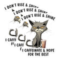(3 Pack) Funny Cat Decals - I Caffeinate Hope - Grumpy Cat Laptop Decal - 3 Inches On Longest Side - Easy Peel & Apply - Made in USA - 3MCS6582