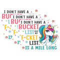 (3 Pack) Sarcastic Unicorn Decals - Bucket List - Funny Laptop Decals - 3 Inches On Longest Side - Easy Peel & Apply - Made in USA - 3MCS6565