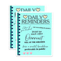 (2 Pack) Funny Daily Reminder Stickers - Humorous Quotes - Motivational Planner - 5" On Longest Side - Sticks to Smooth Flat Surfaces - Made in USA - BMCS8325