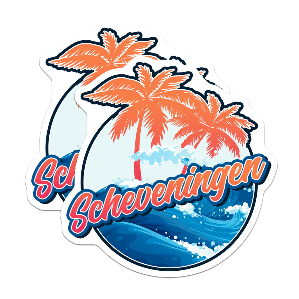 (2 Pack) Scheveningen Magnets - Beach Resort Souvenir - Netherlands Travel Decor - 5 Inches On Longest Side - Thick Durable Magnet - Made in USA - MAG19184