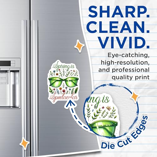 (2 Pack) Spring is Spectacular Magnets - Floral Design - Seasonal Sunshine Decor - 5" On Longest Side - for Cars, Fridges, Toolboxes - Made in USA - MAG8081