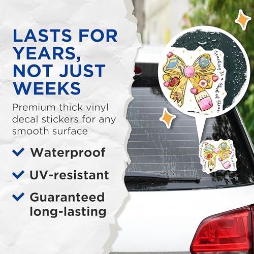 (2 Pack) Teaching Stickers - Teacher Appreciation Stickers - Classroom Decor Stickers - 5" On Longest Side - Sticks to Any Smooth Flat Surface - Made in USA - BMCS3583
