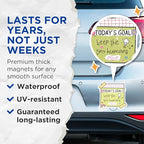 (2 Pack) Today's Goal Magnets - Inspirational Quote - Cute Magnet for Office - Motivational Refrigerator Magnets - 5" On Longest Side - for Cars, Fridges, Toolboxes - Made in USA - MAG4436