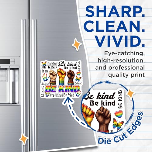 (2 Pack) Be Kind Magnets - Motivational Decor - Positive Affirmation - 5" On Longest Side - for Cars, Fridges, Toolboxes - Made in USA - MAG8263