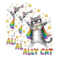 (3 Pack) Ally Cat Decals - Pride Decal - LGBTQ Decal - 3 Inches On Longest Side - Easy Peel & Apply - Made in USA - 3MCS8319