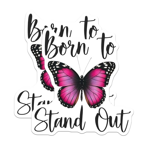 (2 Pack) Butterfly Quote Magnets Magnets - Motivational Fridge Magnet - Inspirational Home Decor - 5" On Longest Side - Made in USA - Sticks to Refrigerators & Metal Surfaces - MAG8619