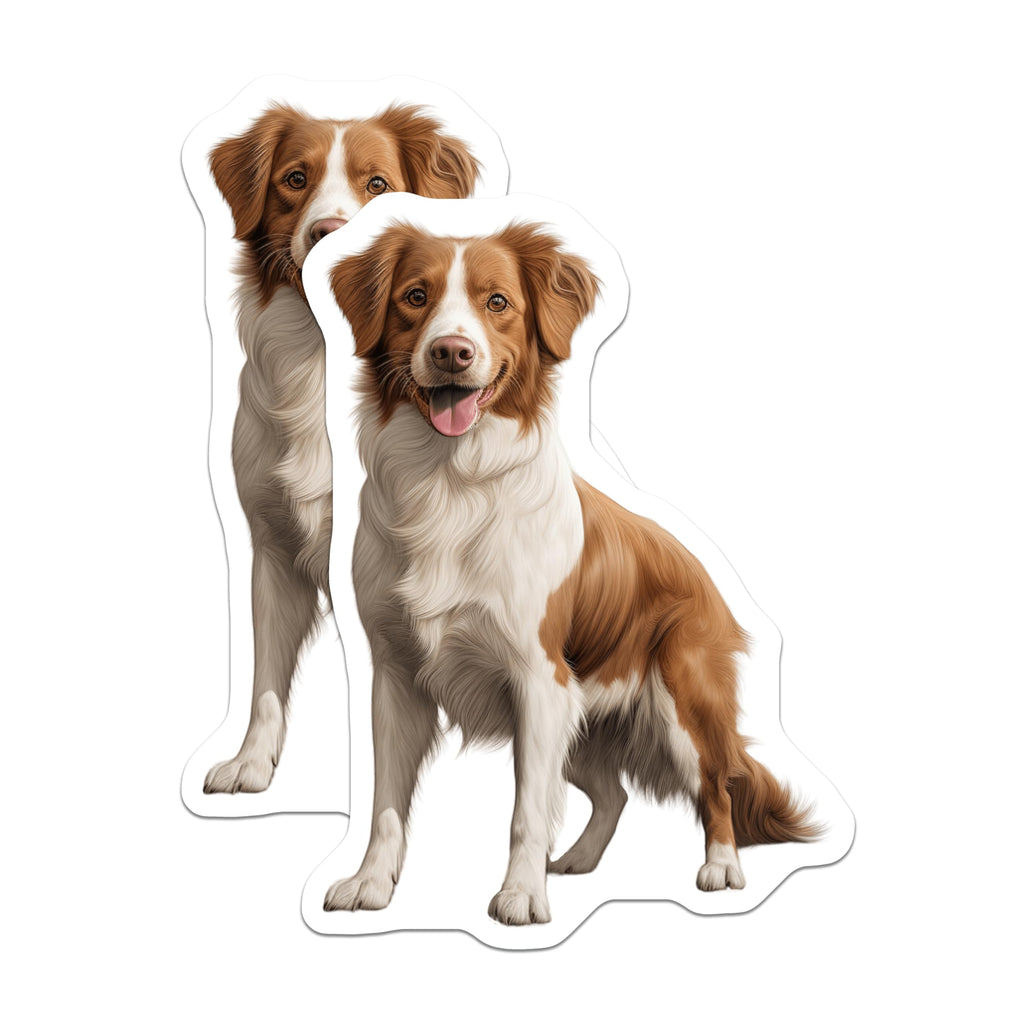 (2 Pack) Smiling Dog Portrait Magnets - Pet Lover Home Decor - Dog Mom Fridge Magnets for Pet Parent - 5 Inches On Longest Side - Thick Durable Magnet - Made in USA - MAG28240