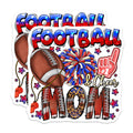 (2 Pack) Football Cheer Mom Magnets - Game Day Season Accessories - Sports Fan Spirit Display - 5 Inches On Longest Side - Thick Durable Magnet - Made in USA - MAG23605