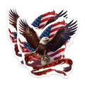 (2 Pack) American Eagle Magnets - USA Flag Patriot - Independence Day Decor - 5 Inches On Longest Side - Thick Durable Magnet - Made in USA - MAG21991