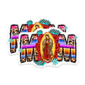 (2 Pack) Mom Guadalupe Magnets - Serape Leopard Print Design - Western Religious Decor Accessories - 5 Inches On Longest Side - Thick Durable Magnet - Made in USA - MAG24772