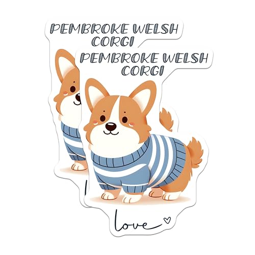 (2 Pack) Pembroke Welsh Corgi Magnets - Dog Fridge Decor - Cute Pet Magnets - 5" On Longest Side - for Cars, Fridges, Toolboxes - Made in USA - MAG7306