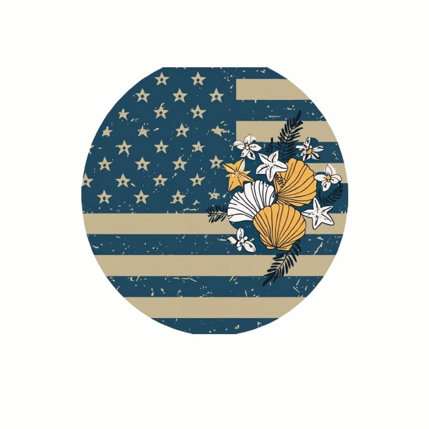 (3 Pack) American Flag Decals - Floral Patriotic - USA Decal - 3 Inches On Longest Side - Easy Peel & Apply - Made in USA - 3MCS7755
