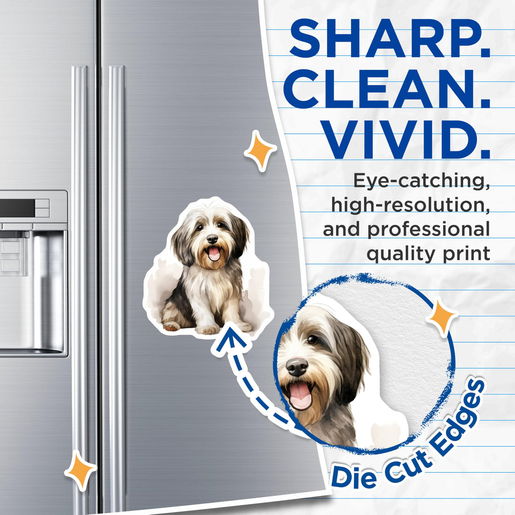 (2 Pack) Havanese Dog Magnets - Adorable Pet Lover Accessory - Fridge Locker Decor - 5 Inches On Longest Side - Thick Durable Magnet - Made in USA - MAG30608