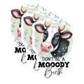 (3 Pack) Moody Cow Decals - Funny Animal Laptop Decal - Sassy Quote Stickers - 3 Inches On Longest Side - Easy Peel & Apply - Made in USA - 3MCS8574
