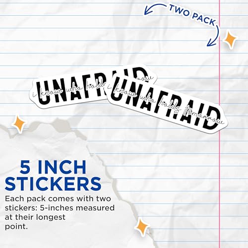 (2 Pack) Inspirational Quote Stickers - Motivational Message - Positive Affirmation - 5" On Longest Side - Sticks to Smooth Flat Surfaces - Made in USA - BMCS7043