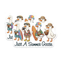 (2 Pack) Cute Summer Goose Magnets - Beach Vacation Refrigerator Decor - Tropical Animal Kitchen Accessory Set - 5 Inches On Longest Side - Thick Durable Magnet - Made in USA - MAG37074