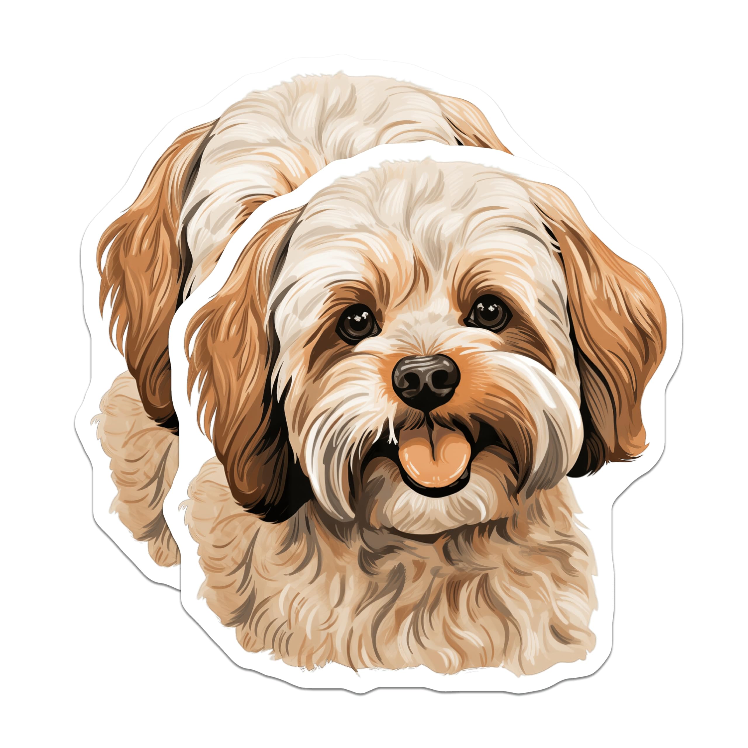 (2 Pack) Havanese Dog Magnets - Dog Mom Fridge Decor - Pet Owner Home Accessory - Animal Lover Kitchen Display - 5 Inches On Longest Side - Thick Durable Magnet - Made in USA - MAG28579
