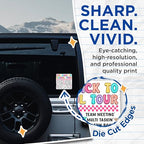 (2 Pack) The Back to School Tour Stickers - 5" On Longest Side - Sticks to Smooth Flat Surfaces - Made in USA - BMCS9109 - BMCS9109