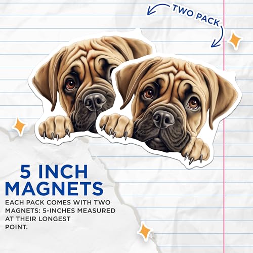 (2 Pack) Animal Lover Magnet - Decorative Fridge - 5" On Longest Side - Sticks to Smooth Flat Surfaces - Made in USA - MAG9894