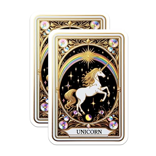 (2 Pack) Rainbow Unicorn Magnet - Magical Unicorn Decor - 5" On Longest Side - Sticks to Smooth Flat Surfaces - Made in USA - MAG10142