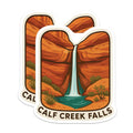 (2 Pack) Calf Creek Falls Magnets - Utah Waterfall Landscape - Grand Staircase Escalante Magnet - 5 Inches On Longest Side - Thick Durable Magnet - Made in USA - MAG20112