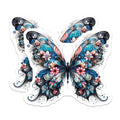 (2 Pack) Butterfly Magnets - Floral Wings - Fridge Magnets - 5" On Longest Side - Premium Magnet - for Cars, Refrigerators, Toolboxes, Lockers - Made in USA - MAG14325