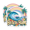 (2 Pack) Tropical Wave Decor Magnet - Colorful Surf Vibes - 5" On Longest Side - Sticks to Smooth Flat Surfaces - Made in USA - MAG9591