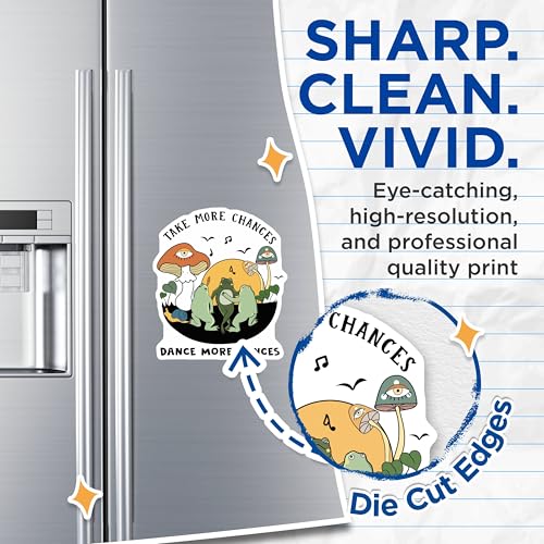 (2 Pack) Take More Chances Magnets - Dance More Dances - Fun Fridge Decor - Cute Frog Magnet Set - 5" On Longest Side - for Cars, Fridges, Toolboxes - Made in USA - MAG6868