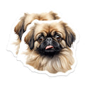 (2 Pack) Pekingese Dog Magnets - Cute Pet Art - Dog Owner Decor - 5 Inches On Longest Side - Thick Durable Magnet - Made in USA - MAG27077
