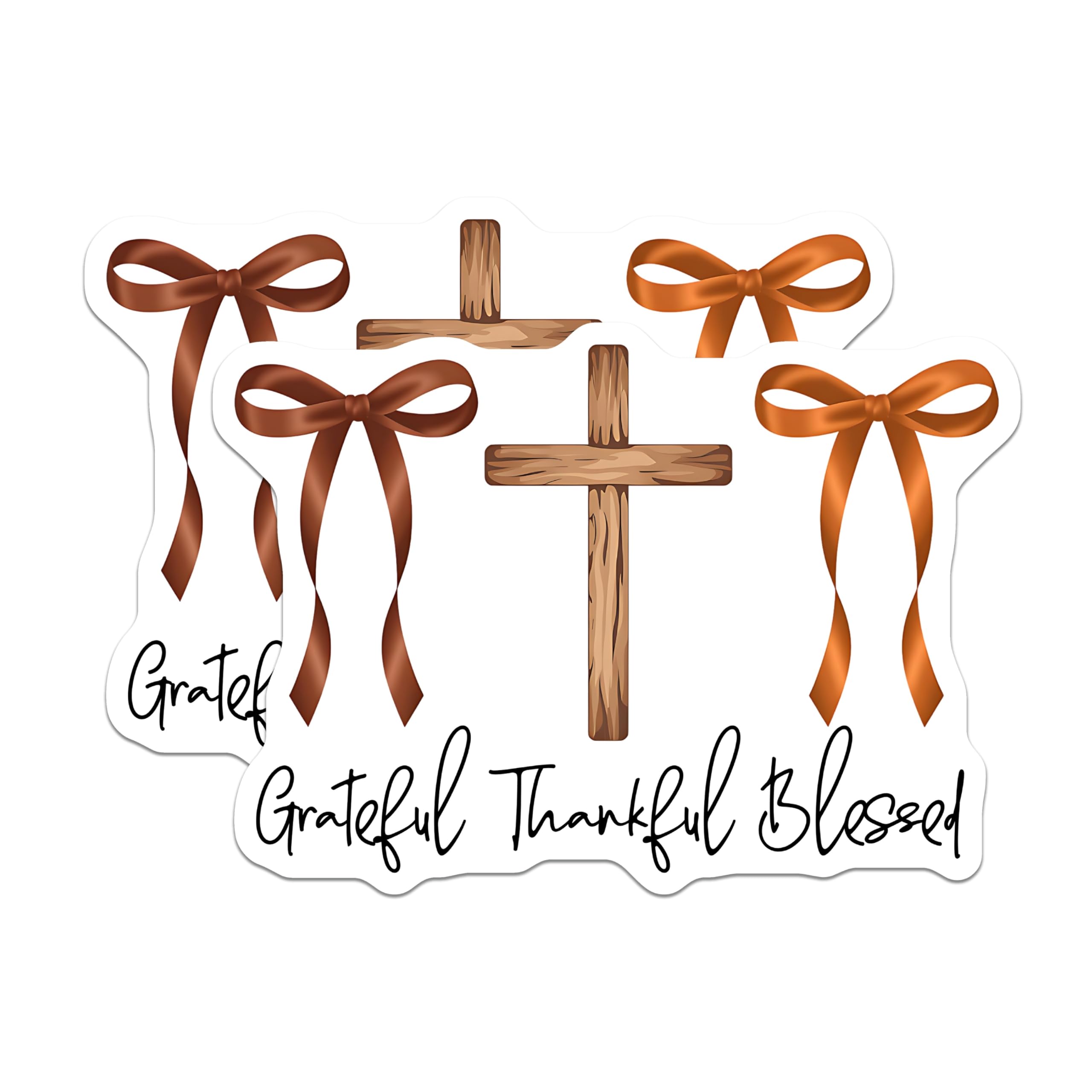 (2 Pack) Grateful Thankful Blessed Magnets - Religious Decor - Christian Faith Magnets - 5" On Longest Side - Premium Magnet - for Cars, Refrigerators, Toolboxes, Lockers - Made in USA - MAG14197