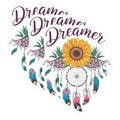 (3 Pack) Dreamer Sunflower Decals - Bohemian Decor - Laptop Decals - 3 Inches On Longest Side - Easy Peel & Apply - Made in USA - 3MCS6014