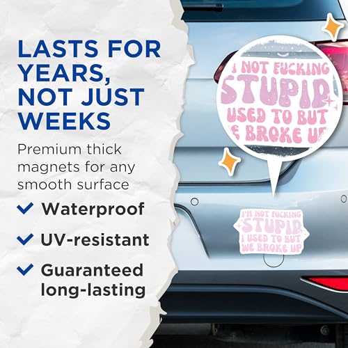 (2 Pack) Funny Quote Magnets Magnets - 5" On Longest Side - Made in USA - Sticks to Refrigerators & Metal Surfaces - MAG8486