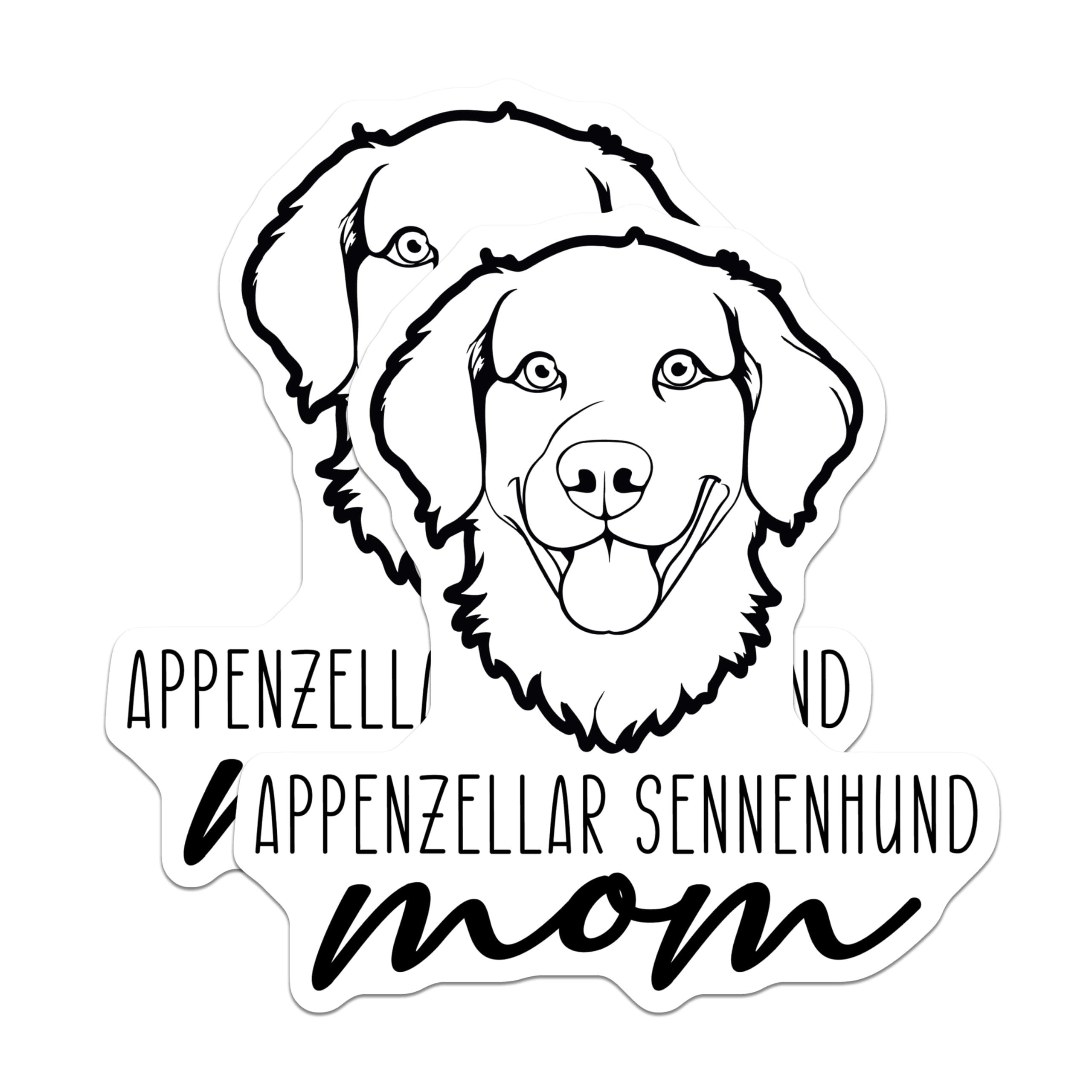 (2 Pack) Appenzeller Sennenhund Mom Magnets - Dog Breed Lover - Pet Owner Kitchen Decor - 5 Inches On Longest Side - Thick Durable Magnet - Made in USA - MAG27024