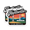 (2 Pack) Huntsville Alabama Magnets - Space Rocket Center - Rocket City USA Fridge - 5" On Longest Side - Premium Magnet - for Cars, Refrigerators, Toolboxes, Lockers - Made in USA - MAG17440