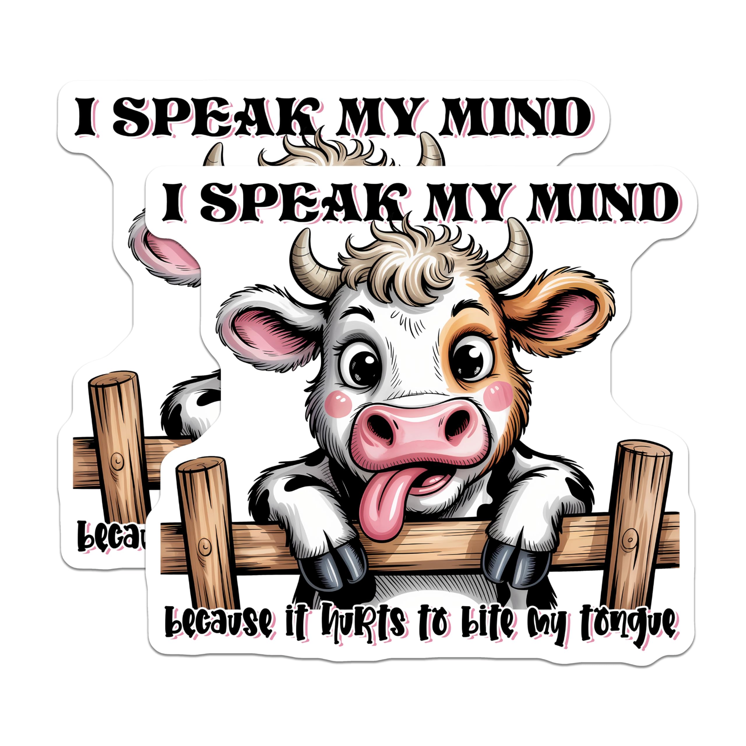 (2 Pack) Cow Magnets - Funny Sayings Magnet - Refrigerator Magnets - 5" On Longest Side - Premium Magnet - for Cars, Refrigerators, Toolboxes, Lockers - Made in USA - MAG14692