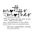 (2 Pack) Mother Definition Stickers - Mom Love Decal - Funny Mother's Day Stickers for Mom - 5" On Longest Side - Sticks to Smooth Flat Surfaces - Made in USA - BMCS7042