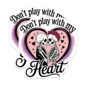 (2 Pack) Skeleton Couple Magnets - Goth Valentine Decor - Dark Romance Love Fridge Magnets - Spooky Cute Heart Aesthetic - 5 Inches On Longest Side - Thick Durable Magnet - Made in USA - MAG38465