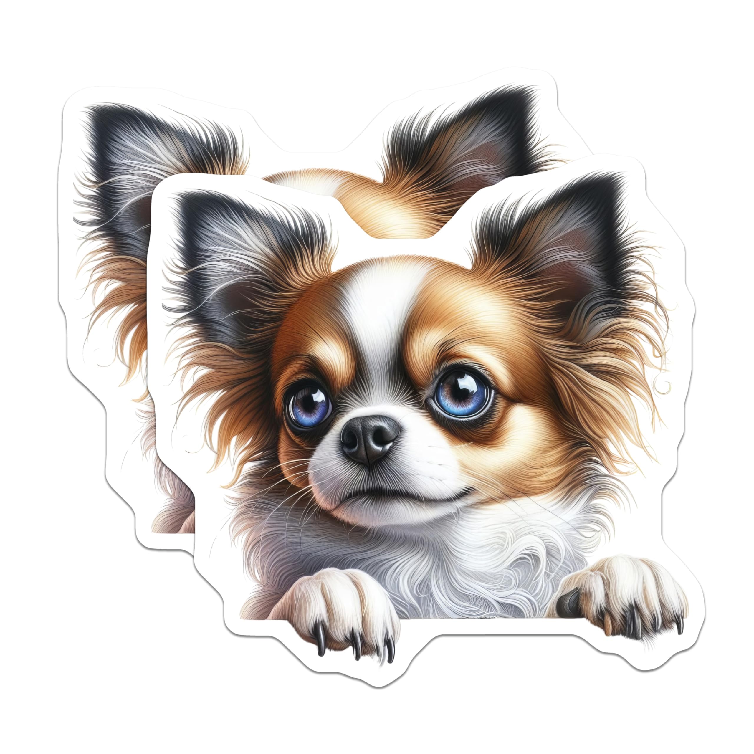 (2 Pack) Chihuahua Dog Magnets - Cute Puppy Art - Fridge Magnets - 5" On Longest Side - Premium Magnet - for Cars, Refrigerators, Toolboxes, Lockers - Made in USA - MAG15854