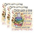 (3 Pack) Book Lover Decals - Cat Decals - Girl Who Loved Books - Laptop Decal - 3 Inches On Longest Side - Easy Peel & Apply - Made in USA - 3MCS1807