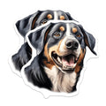 (2 Pack) Greater Swiss Dog Magnets - Bernese Mountain Dog Art - Happy Dog Owner Decor - 5 Inches On Longest Side - Thick Durable Magnet - Made in USA - MAG25489
