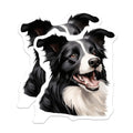 (2 Pack) Border Collie Magnets - Happy Dog Art - Pet Lover Refrigerator Decor - Dog Mom Dad Kitchen Accessory - 5 Inches On Longest Side - Thick Durable Magnet - Made in USA - MAG27574