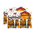 (2 Pack) Basketball Mama Magnets - Trendy Leopard Print Sports Fan - Game Day Team Mom Decor - 5 Inches On Longest Side - Thick Durable Magnet - Made in USA - MAG29924