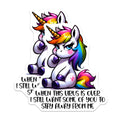 (2 Pack) Sarcastic Unicorn Magnets - Funny Quote - Rainbow Unicorn Art - 5" On Longest Side - Premium Magnet - for Cars, Refrigerators, Toolboxes, Lockers - Made in USA - MAG16588