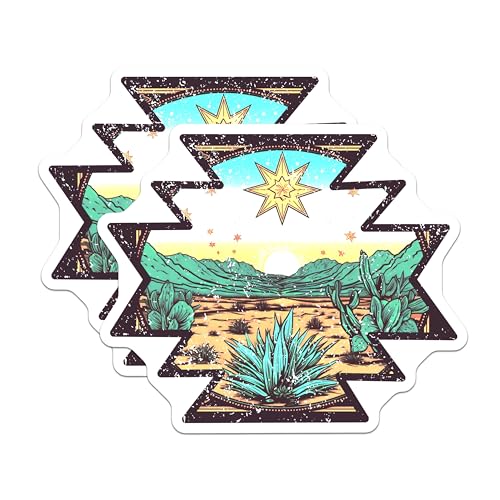 (2 Pack) Southwestern Landscape Magnets Magnets - Desert Scene - Cactus Decor - 5" On Longest Side - Made in USA - Sticks to Refrigerators & Metal Surfaces - MAG8657