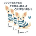 (3 Pack) Chihuahua Decals - Cute Dog Stickers - Love Decals - 3 Inches On Longest Side - Easy Peel & Apply - Made in USA - 3MCS6060