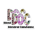 (2 Pack) Doctoral Candidate Magnets - Graduation - New Doctor - Floral Design - 5" On Longest Side - Premium Magnet - for Cars, Refrigerators, Toolboxes, Lockers - Made in USA - MAG15970