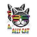(2 Pack) Rainbow Sunglasses Cat Magnet - Fun Cat Decoration - 5" On Longest Side - Sticks to Smooth Flat Surfaces - Made in USA - MAG9548